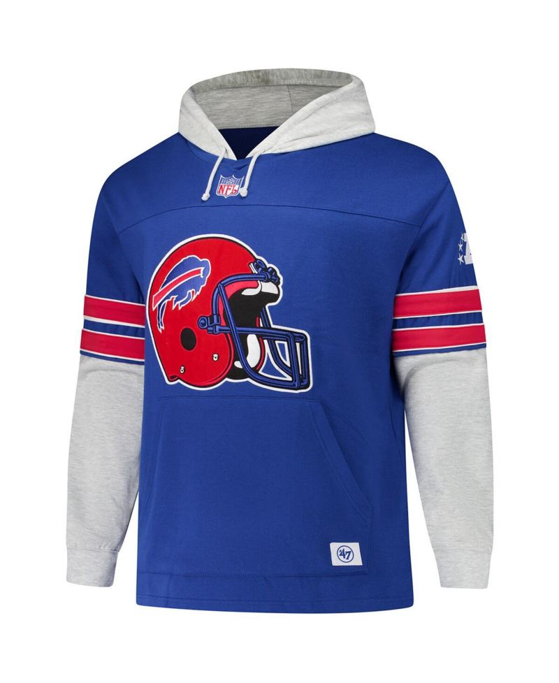 47 Brand Men's Royal Buffalo Bills Big & Tall Lacer Pullover Hoodie