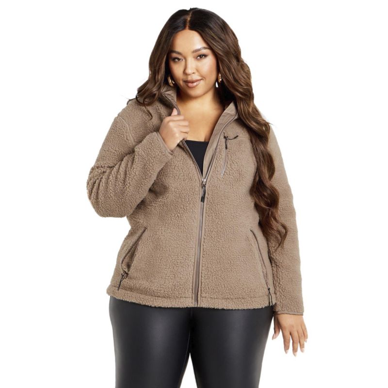 Women's Plus Size Kyla Fleece Zip Front Jacket