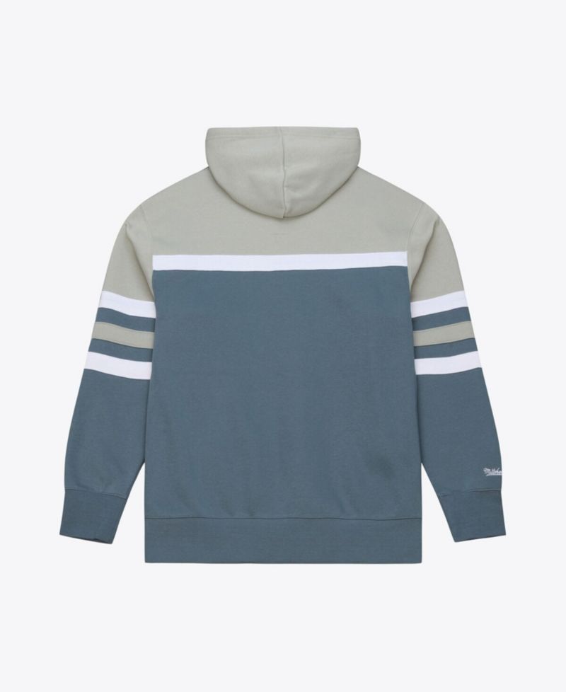 Men's Gray New York Yankees Cooperstown Collection Thunderstorm Head Coach Hoodie