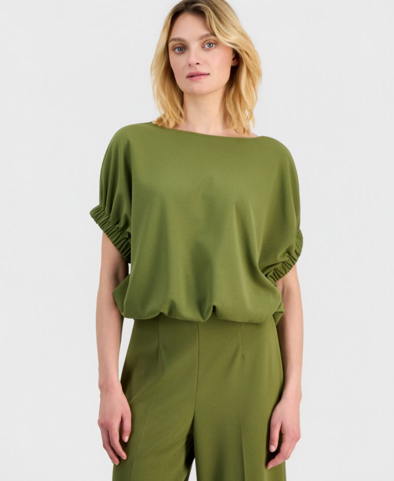 Women's Dolman-Sleeve Bubble-Hem Top