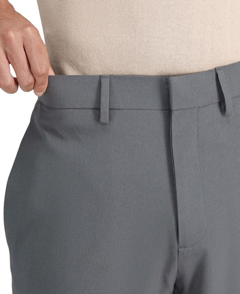 Men's Modern-Fit Micro-Check Dress Pants