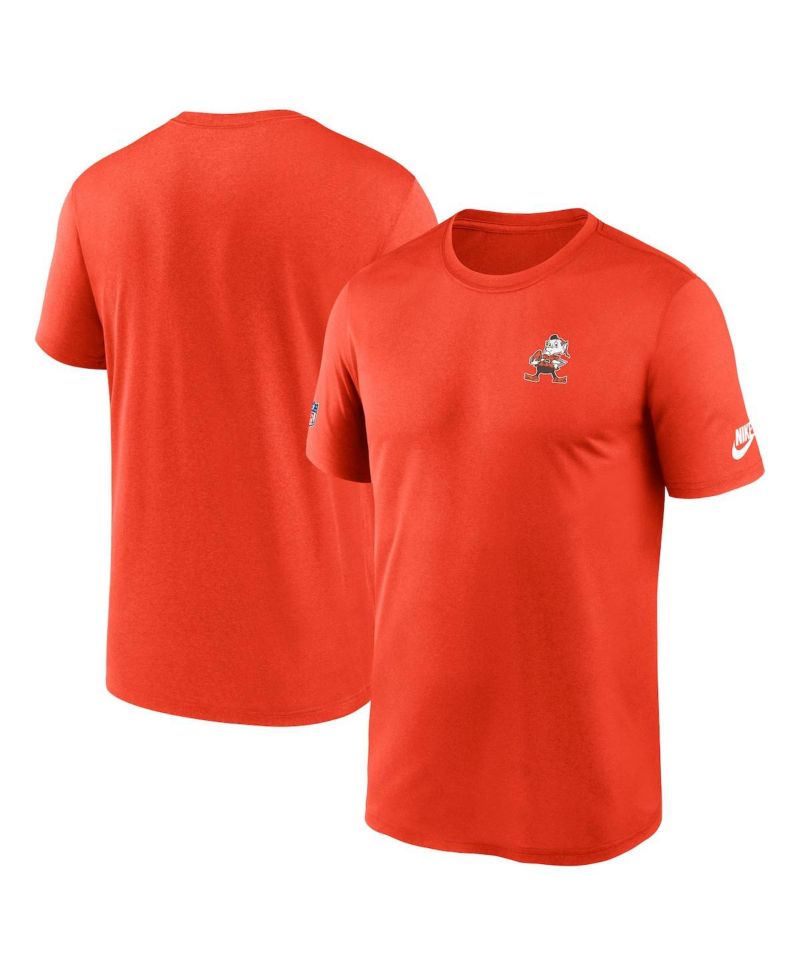 Men's Orange Cleveland Browns Sideline Alt Pack Small Logo Legend Performance T-Shirt
