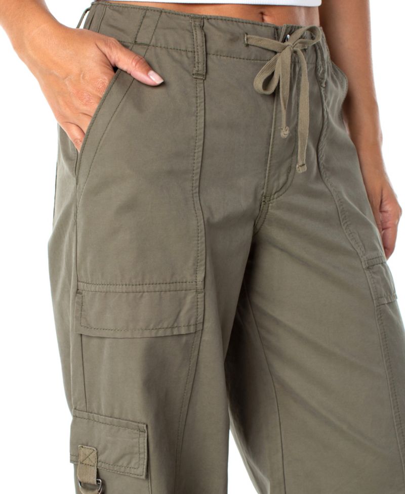 Juniors' Butter Twill Wide-Leg Cargo Pants