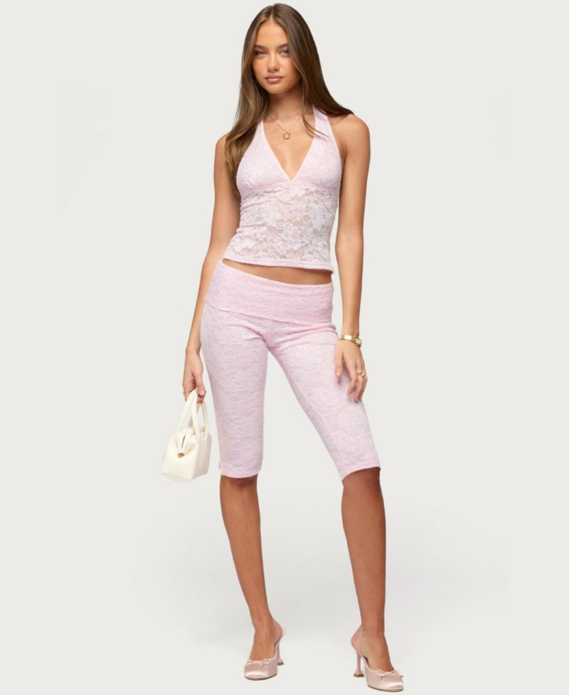 Women's Talisa Foldover Lace Capri Leggings