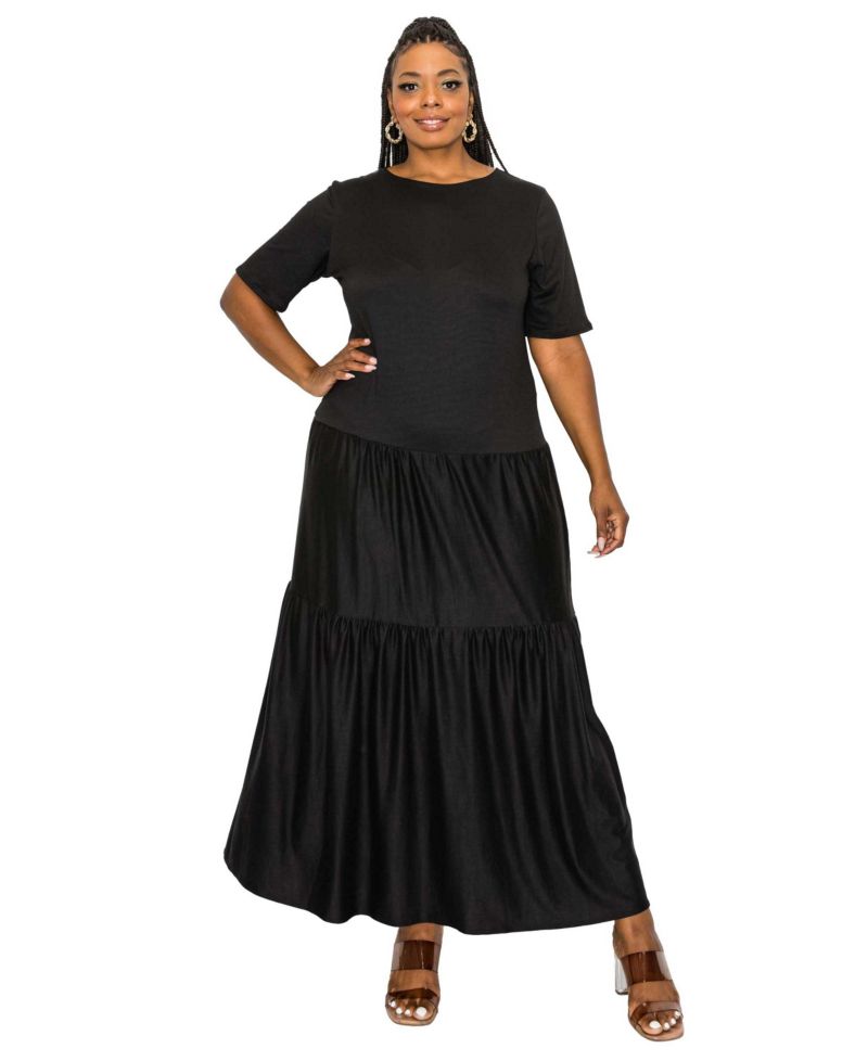 Women's Plus Size Jourdan Tiered Maxi Dress