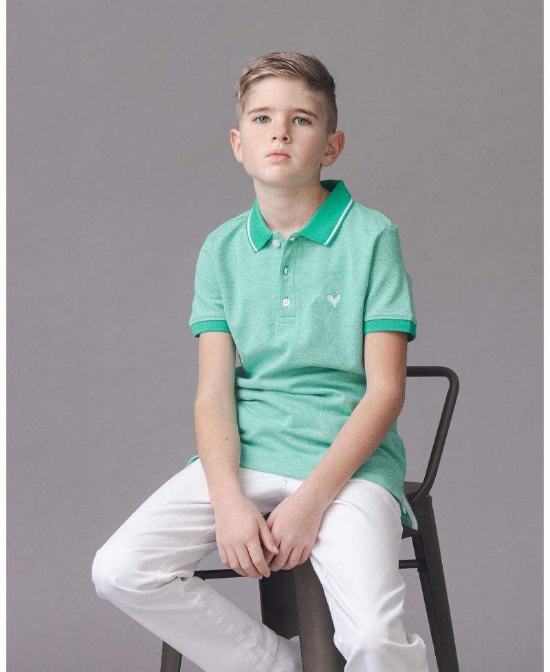 Hope and Henry Little and Big Boys' Organic Short Sleeve Knit Pique Polo Shirt