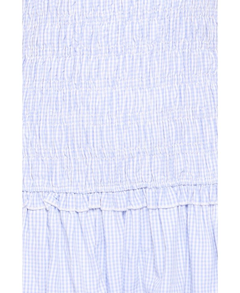 Women's Kaelyn Fit & Flare Puff Sleeve Gingham Mini Dress
