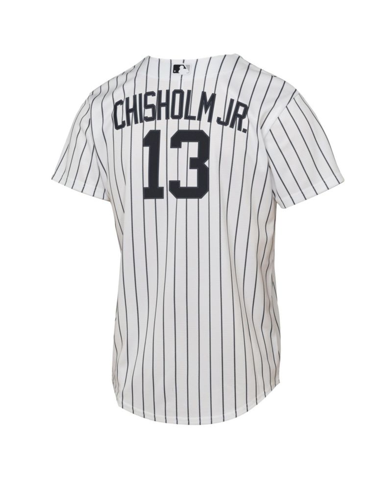 Big Boys and Girls Jazz Chisholm Jr. White New York Yankees Home Replica Jersey