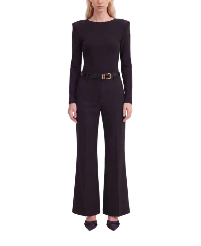Women's Belted Straight Leg Trousers