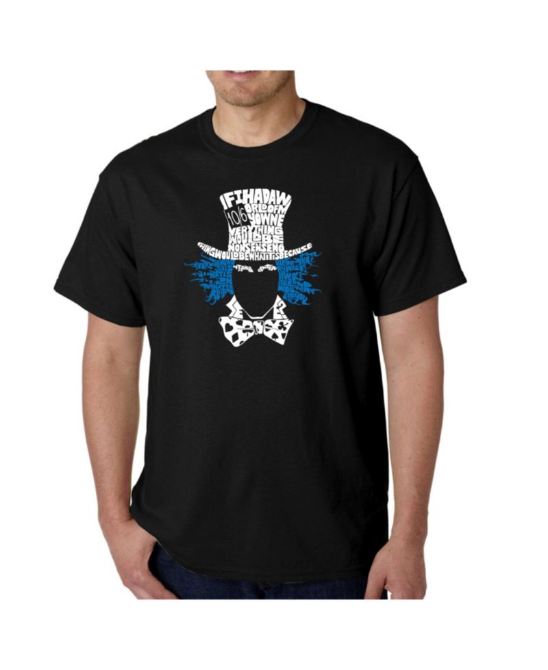 Mens Word Art T-Shirt - The Mad Hatter