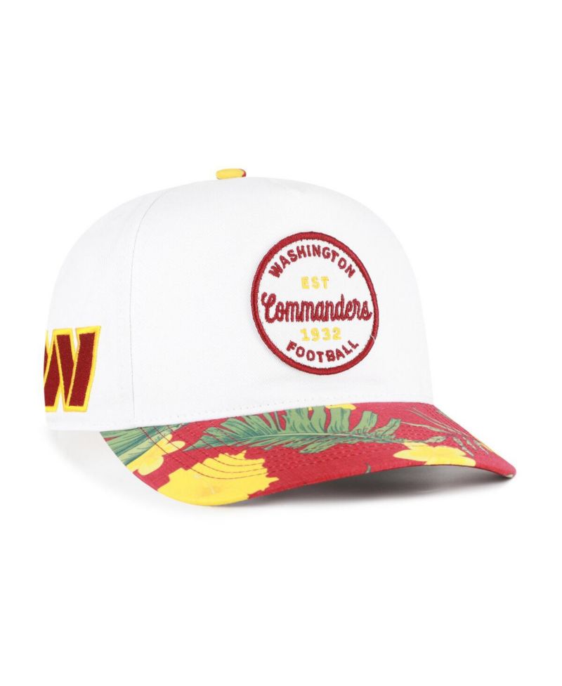 Men's White/Burgundy Washington Commanders Beach Side Hitch Adjustable Hat