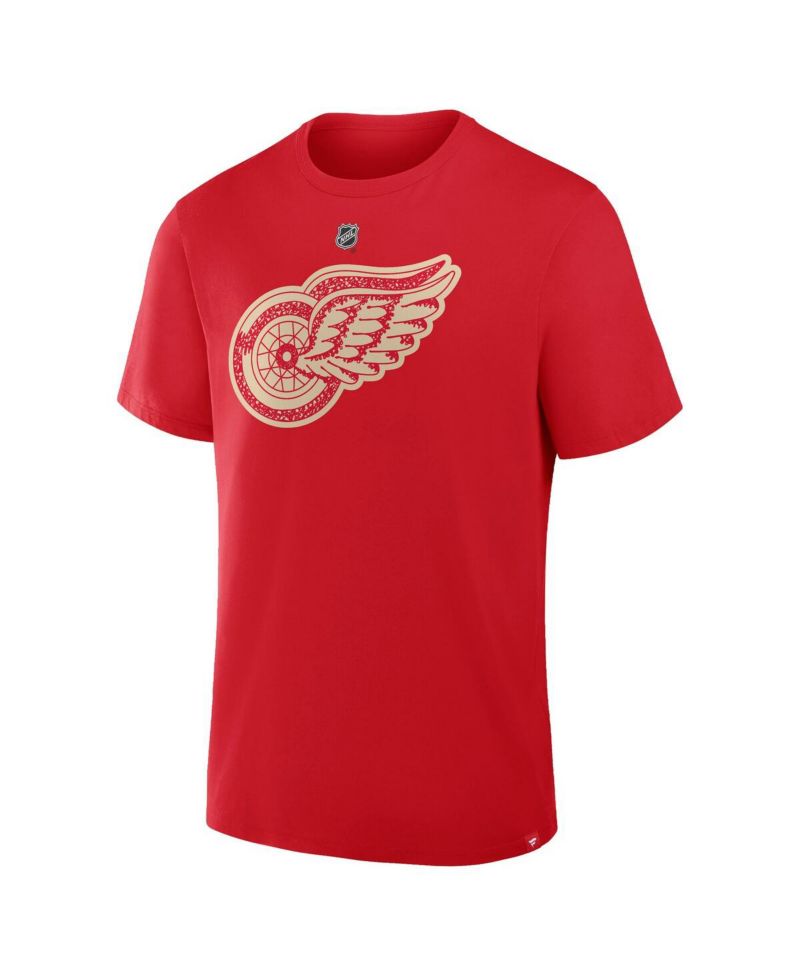 Men's Lucas Raymond Red Detroit Red Wings Centennial Authentic Stack Name & Number T-Shirt