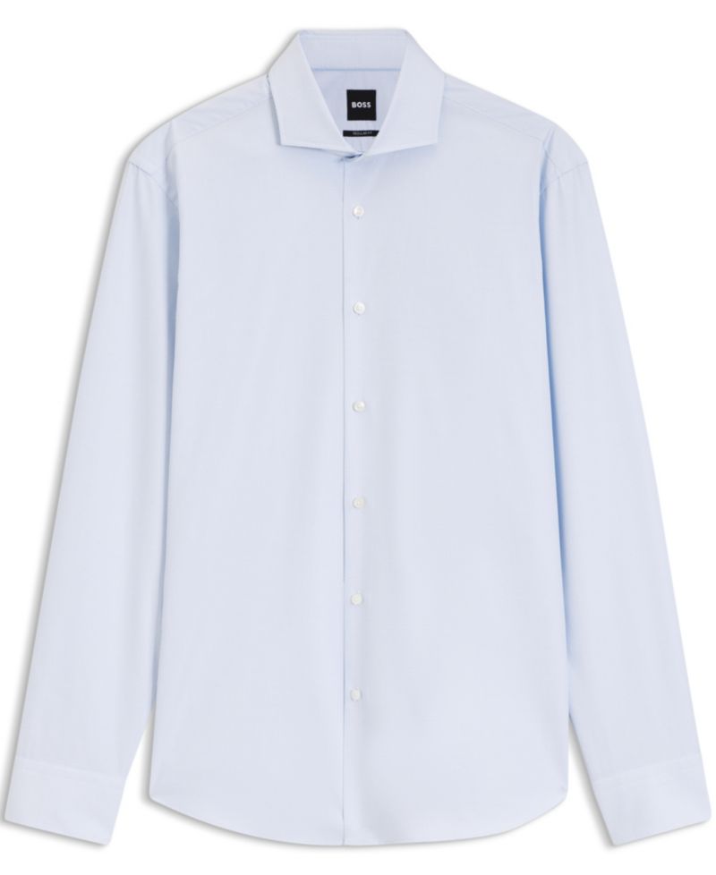 BOSS by Men's Structured Cotton Regular-Fit Dress Shirt