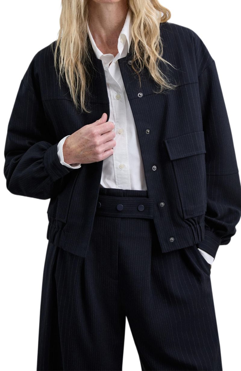 Women's Belt pocket bomber Jacket