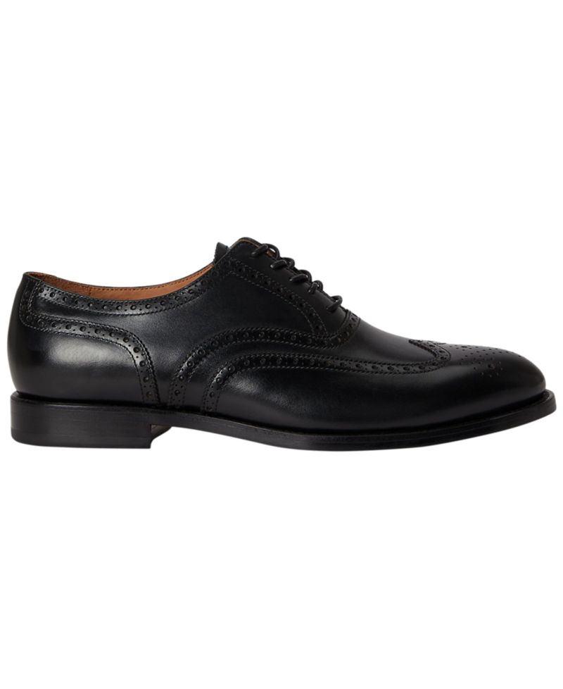 Men's Leather Owen Wingtip Round-Toe Shoes