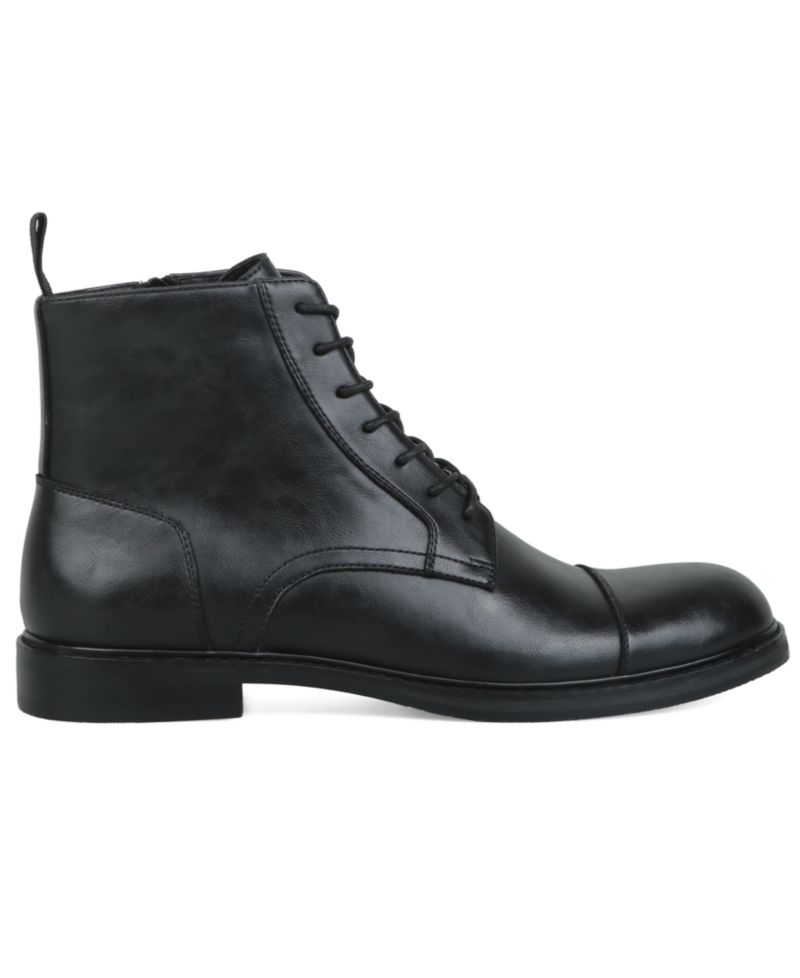 Men's Lace-Up Cap-Toe Boots