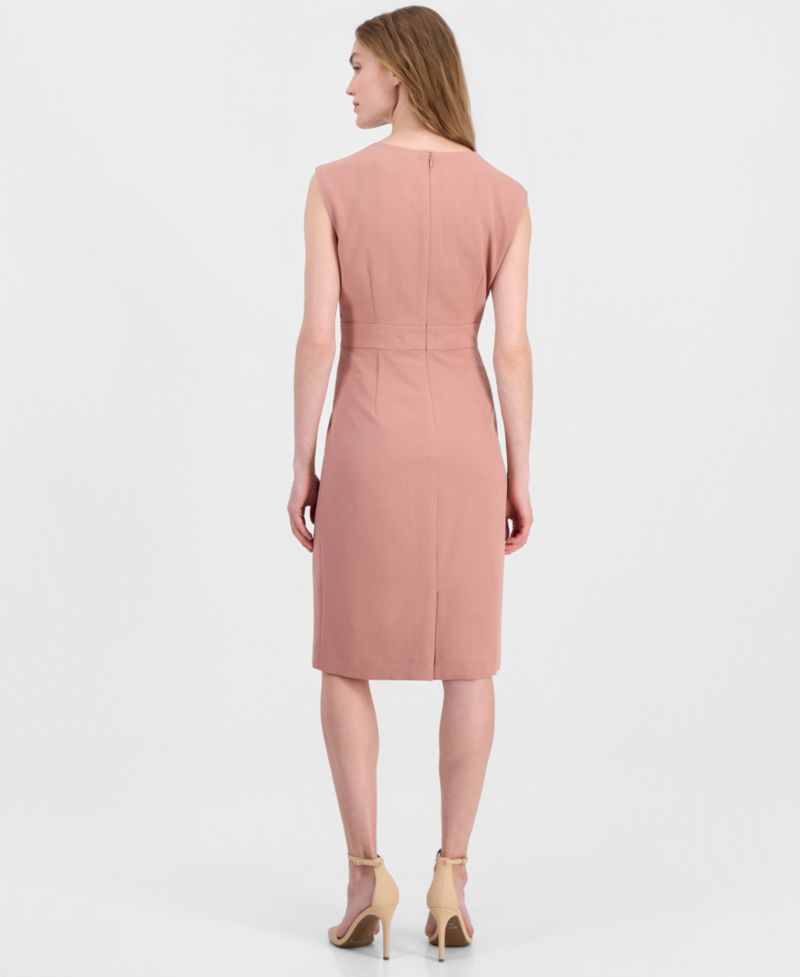 Petite Extended Cap Sleeve Sheath Dress