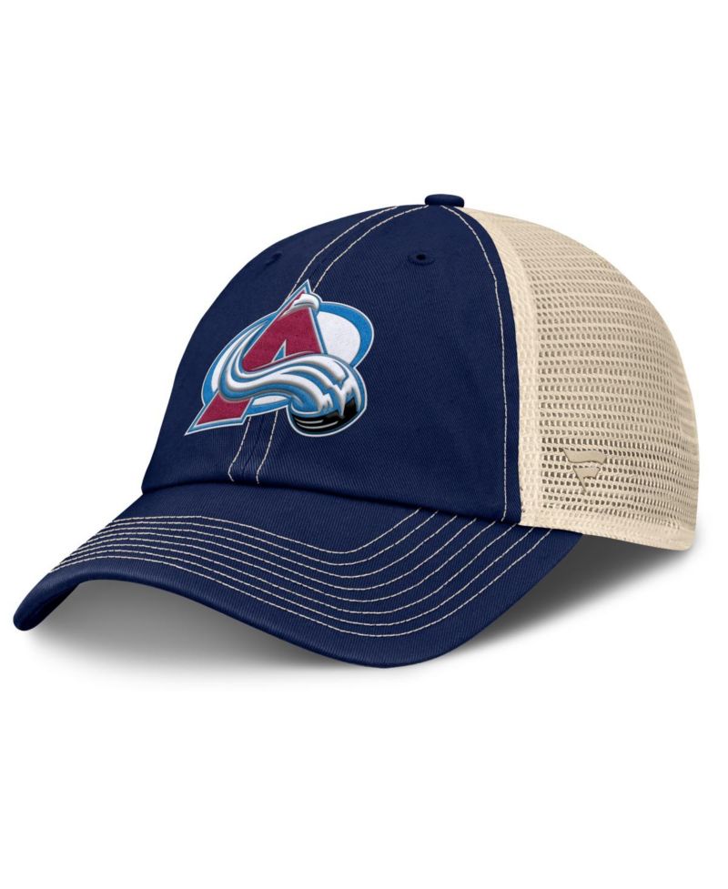 Men's Navy/Natural Colorado Avalanche Rival Trucker Adjustable Hat