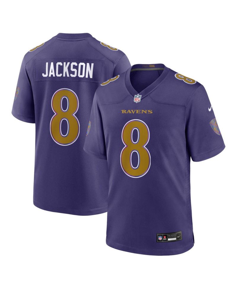 Men's Lamar Jackson Purple Baltimore Ravens Alternate Game Jersey