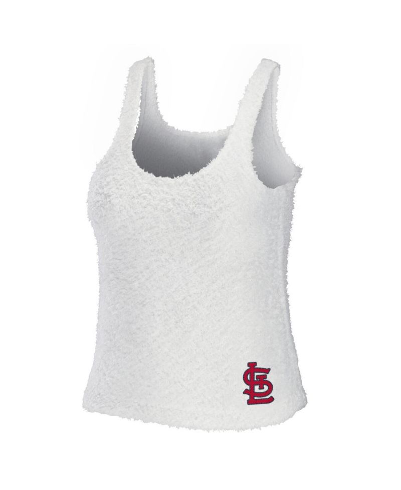 Women's Cream St. Louis Cardinals Cozy Lounge Tank Top and Pants Set