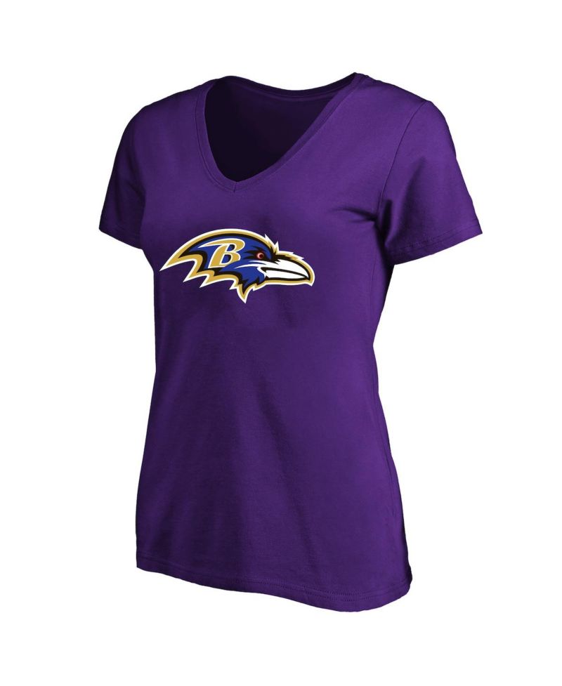 Women's Derrick Henry Purple Baltimore Ravens Plus Size Name & Number V-Neck T-Shirt