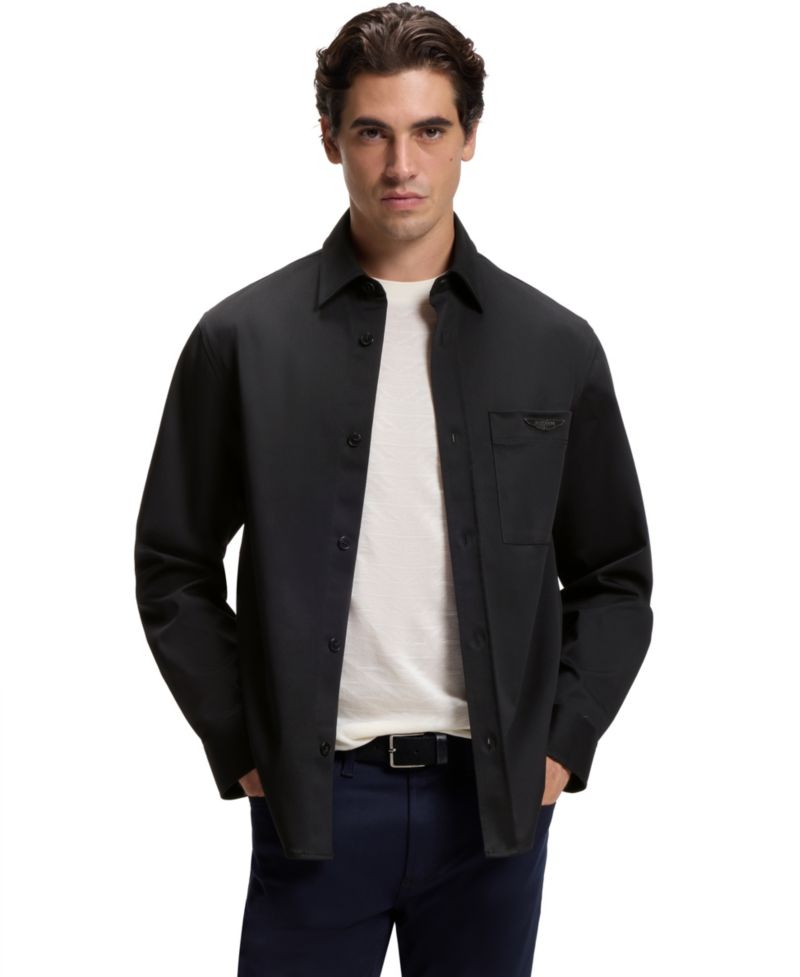 x Aston Martin Men's Cotton-Blend Relaxed-Fit Overshirt