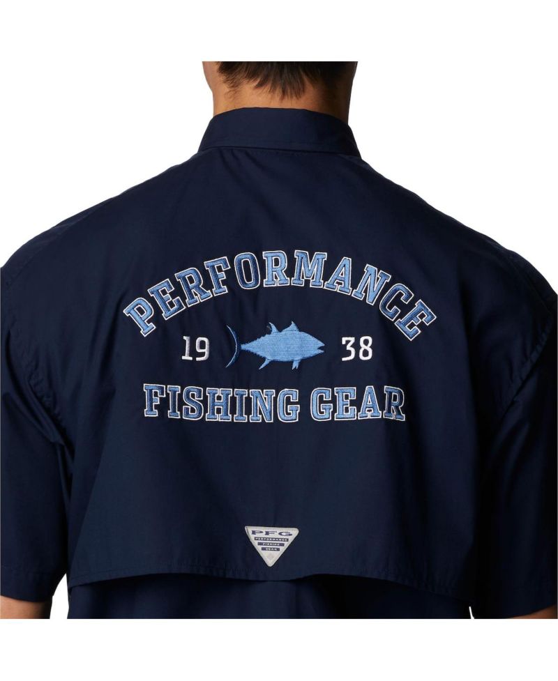 Men's Navy North Carolina Tar Heels Bonehead Button-Up Shirt