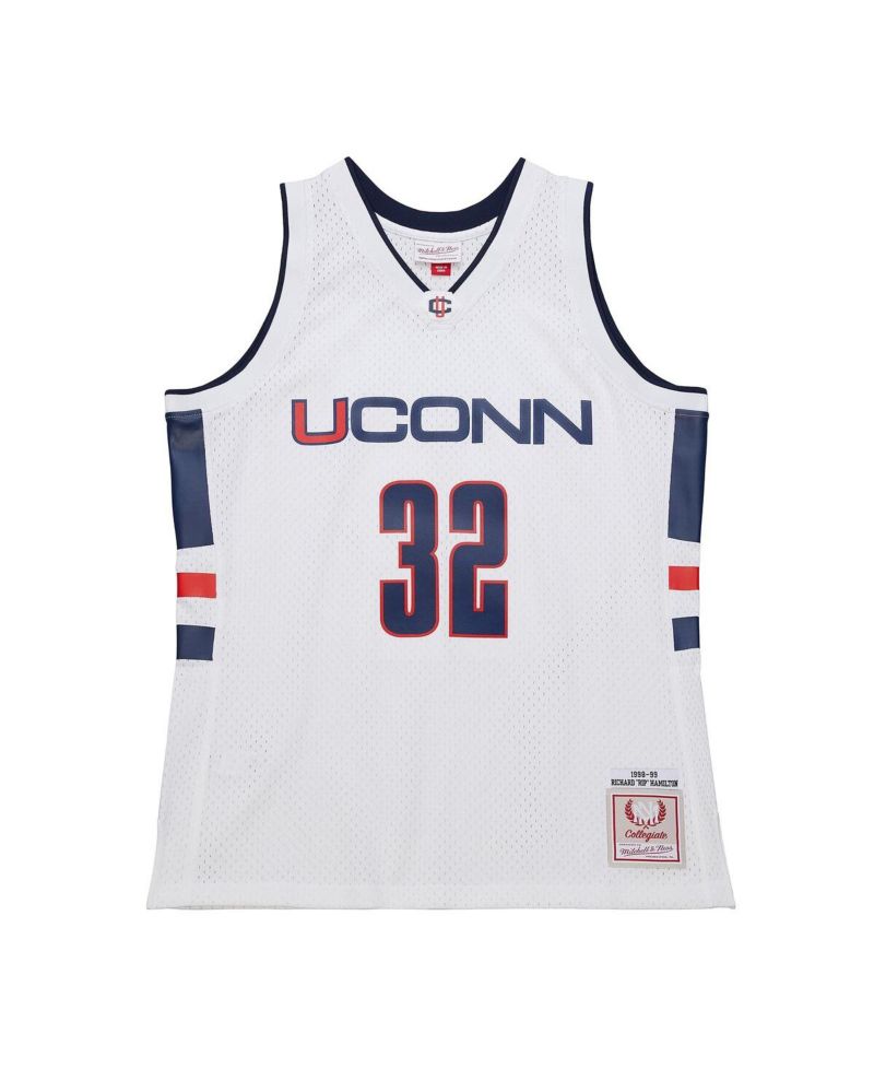 Men's White Richard Hamilton UConn Huskies 1998/99 Jersey