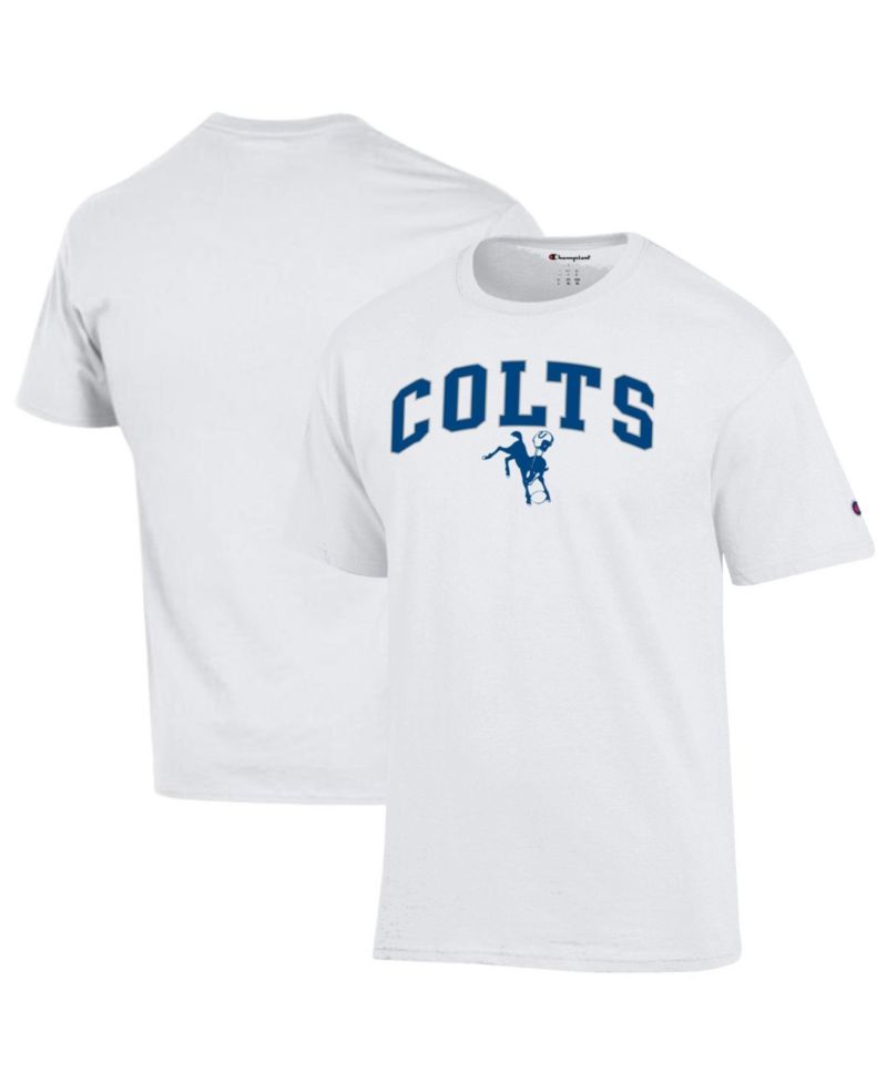 Men's White Indianapolis Colts Arch Over Logo T-Shirt