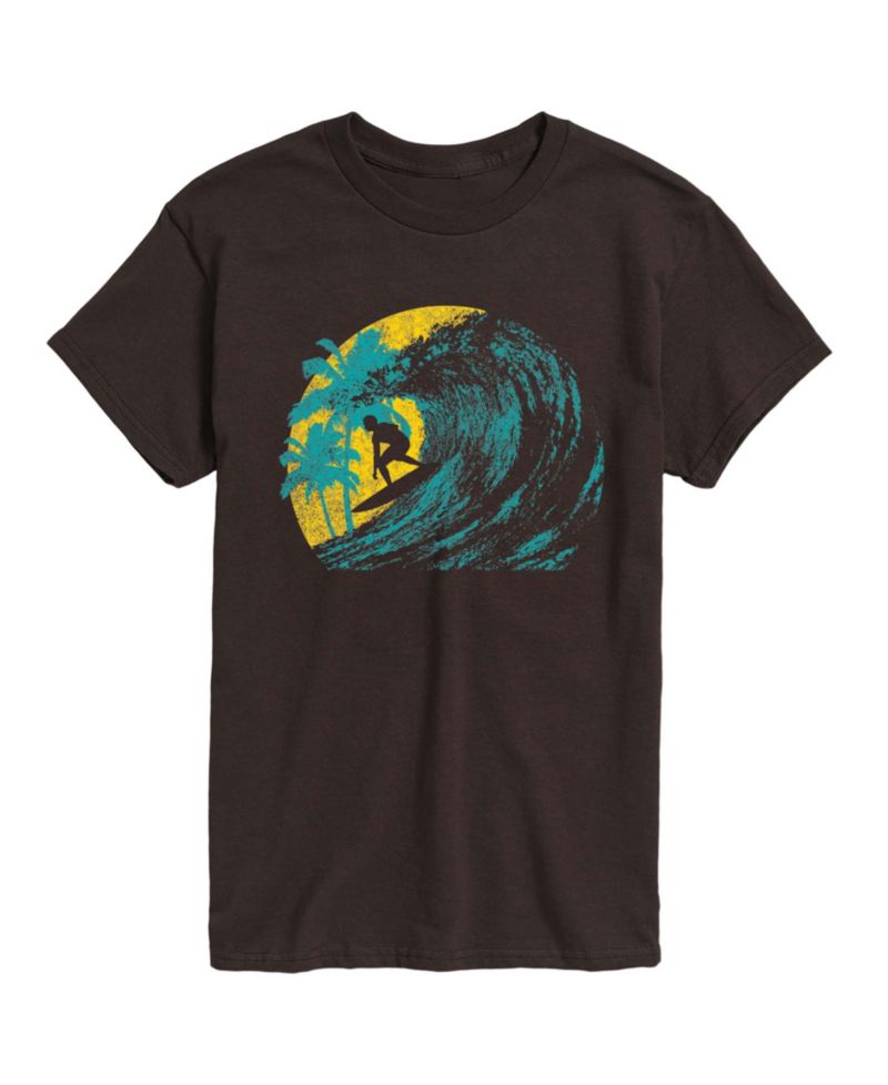 Men's Retro Surfer Palm Tree Graphic T-Shirt