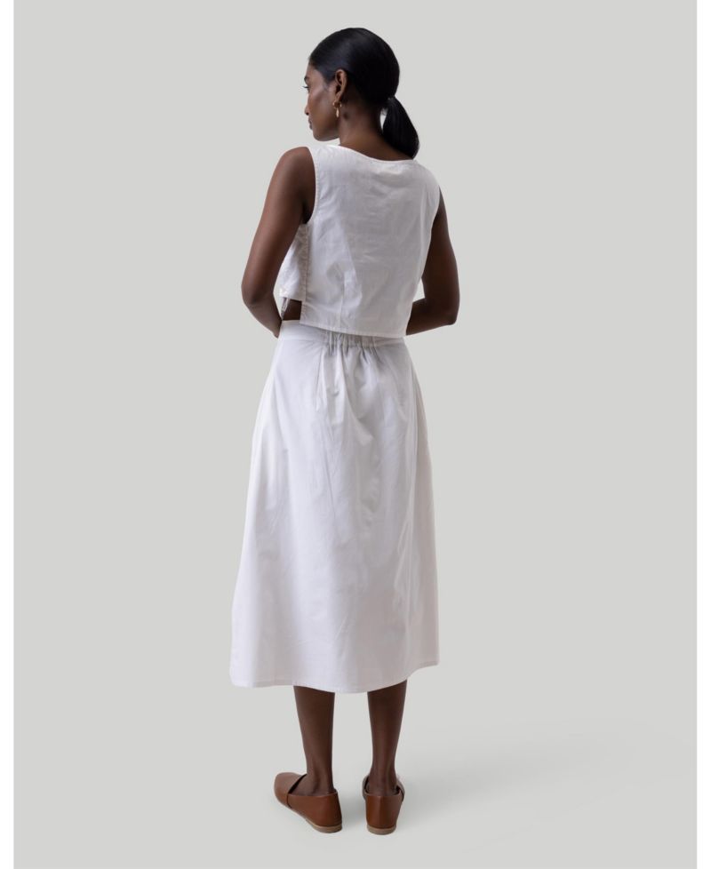 Women's Overlap Midi Skirt