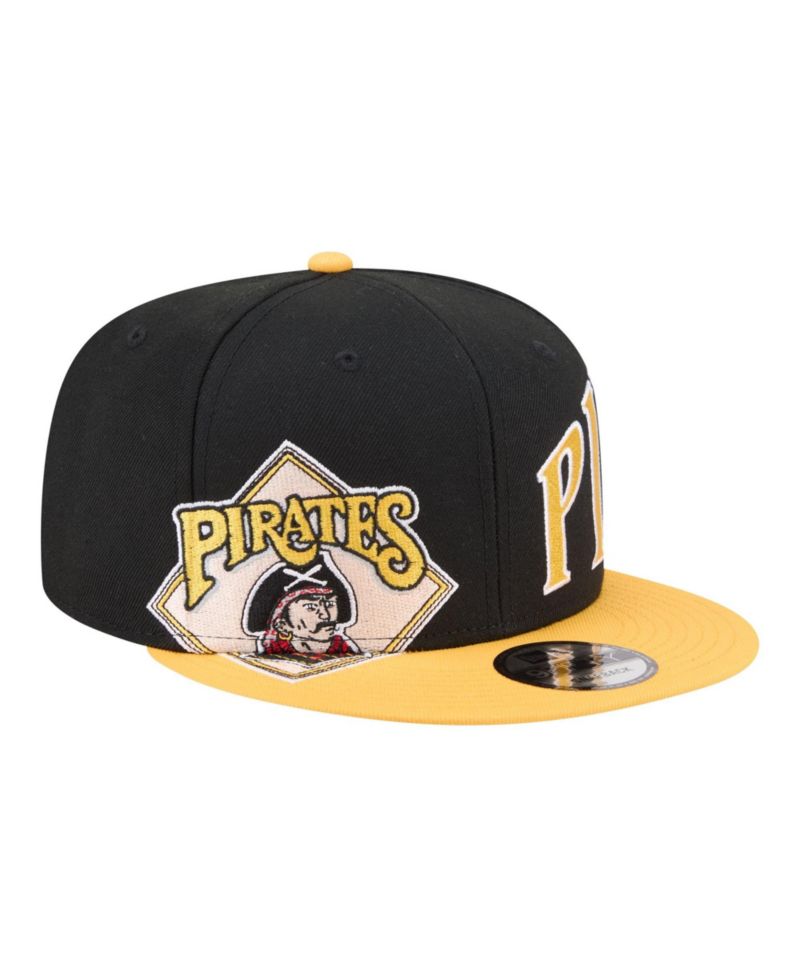 Men's Black/Gold Pittsburgh Pirates Stretched Two-Tone 9FIFTY Adjustable Hat