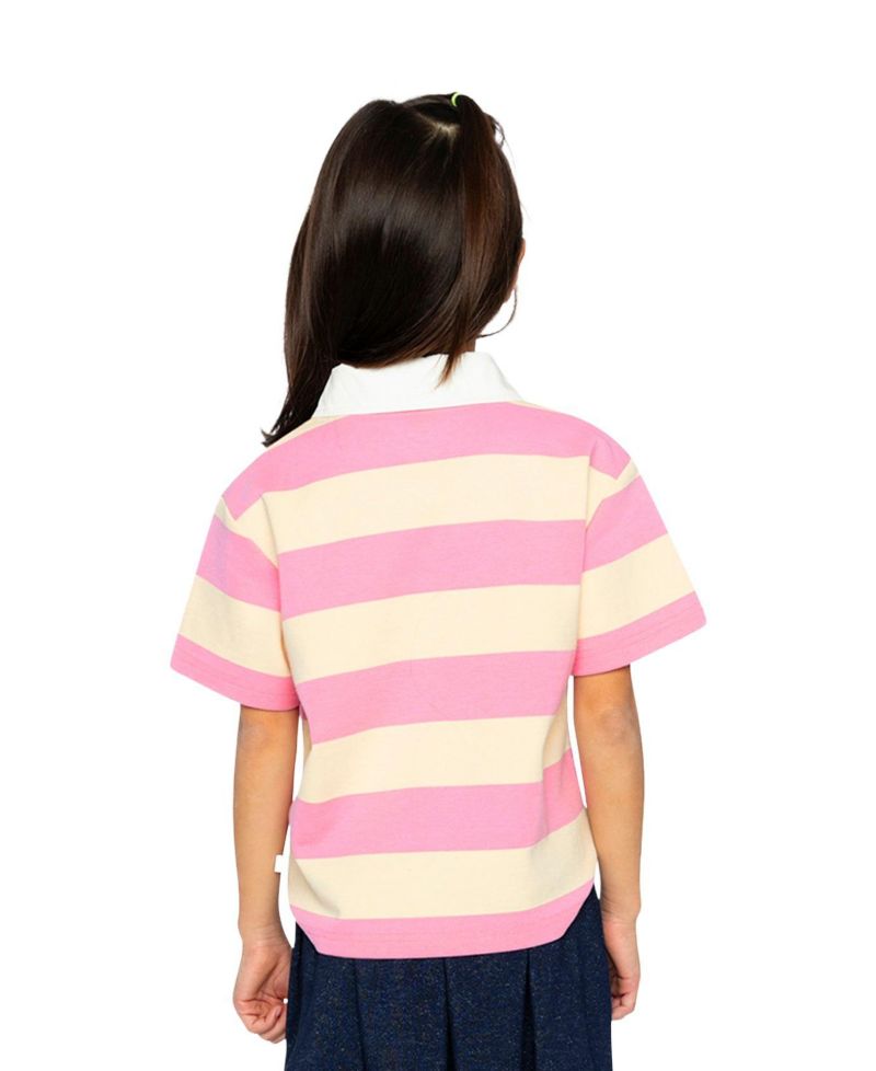 Little and Big Girl 6 - 14 Polo Top Stripes