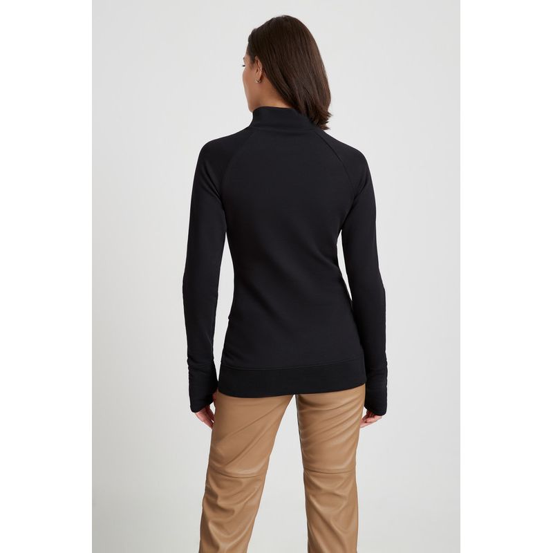 Women's Blake Fitted Raglan Mock-Neck Zip Sweatshirt