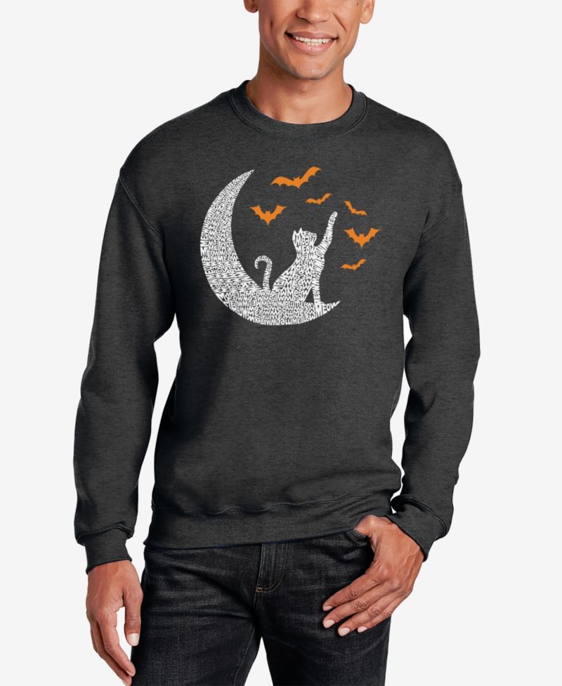Men's Lunar Bats Word Art Crewneck Sweatshirt