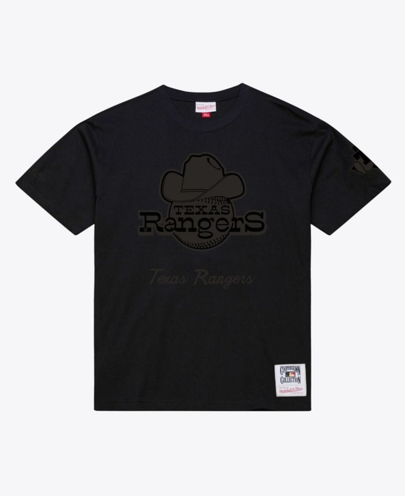 Men's Black Texas Rangers Cooperstown Collection Phantom T-Shirt