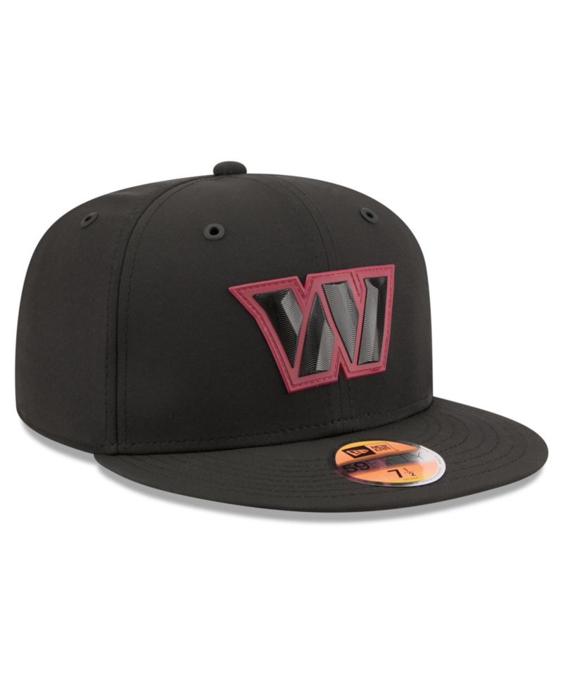 Men's Black Washington Commanders 2026 Sideline 59FIFTY Fitted Hat