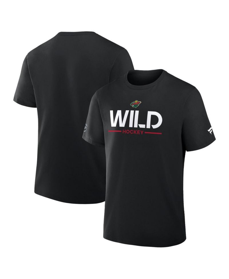 Men's Black Minnesota Wild Authentic Pro Primary T-Shirt