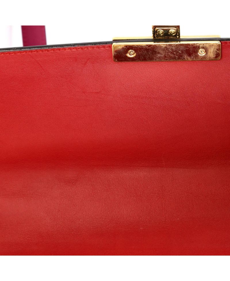 Medium Padlock Top Handle Bag GG Coated Canvas and Leather