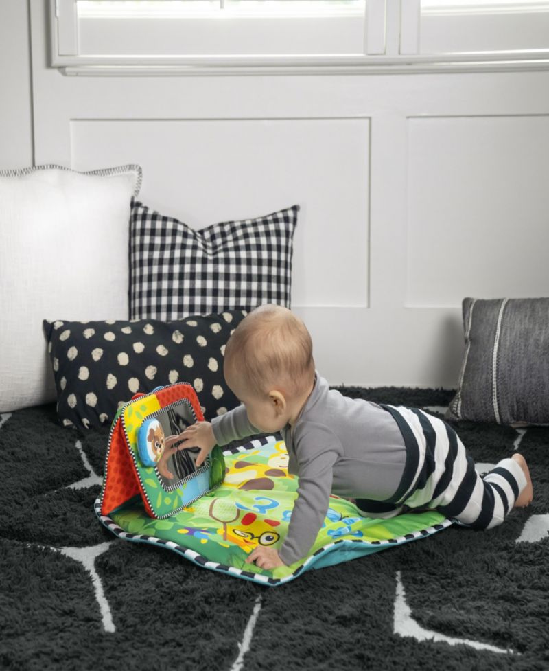 Infant Discovery Garden Tummy Time Mat Mirror