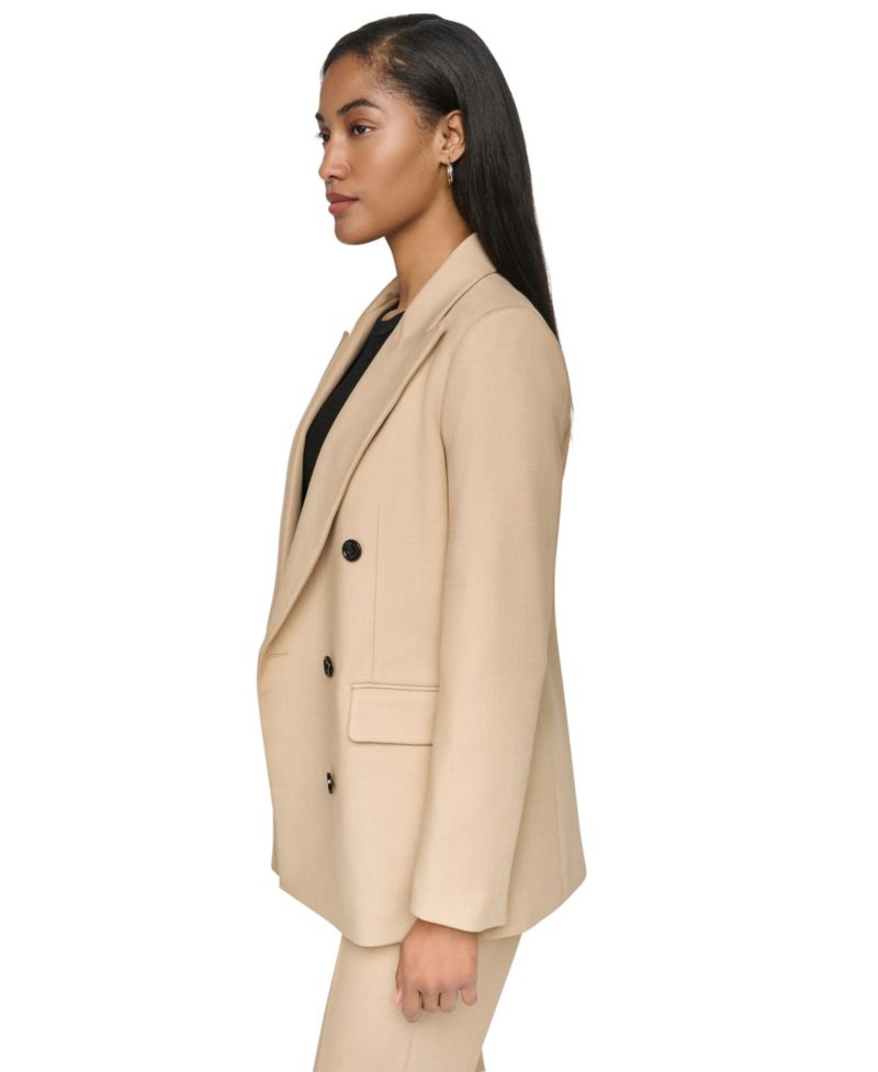 Women's Long-Sleeve Notch Collar Button-Front Blazer