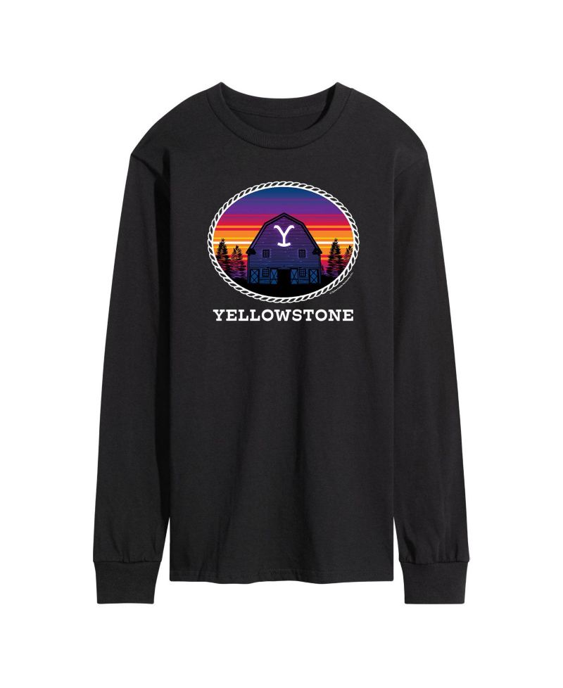 Men's Yellowstone Sunset Barn Long Sleeve T-shirt