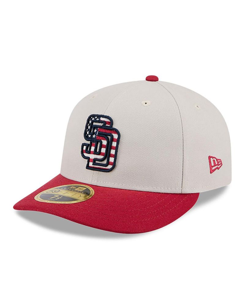 Men's Red San Diego Padres 2024 Fourth of July Low Profile 59FIFTY Fitted Hat