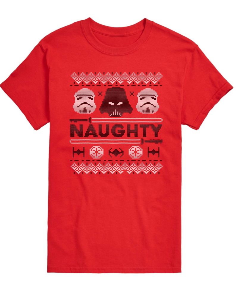 Men's Star Wars Christmas Naughty Darth Vader Short-Sleeve Graphic T-Shirt