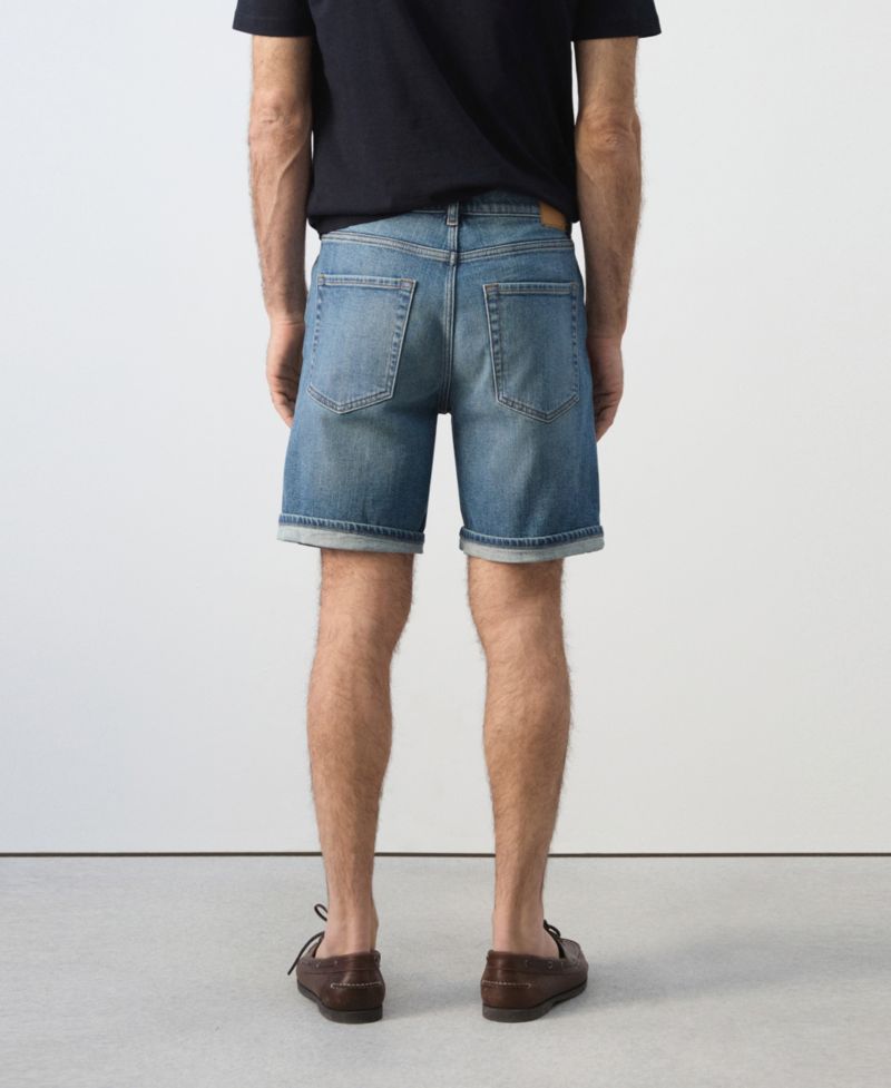 Men's Slim-Fit Denim 9.45" Bermuda Shorts