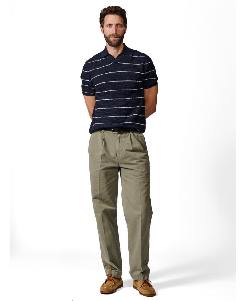 Men's Alford Knitted Texture Regular-Fit Cotton Polo Shirt