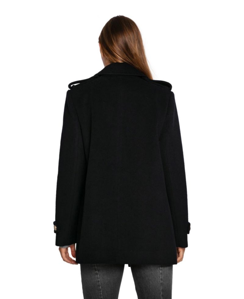 Women's Harbour Military Wool Blend Pea Coat