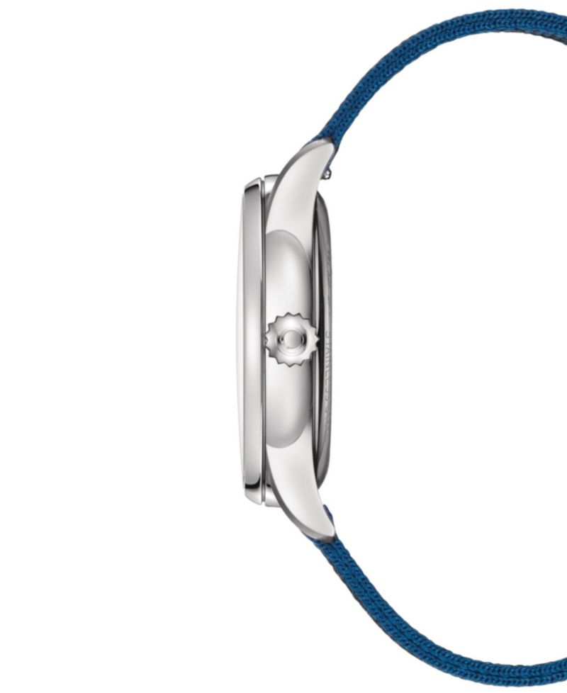 Men's Swiss Automatic DS-1 Blue Synthetic Strap Watch 40mm Gift Set