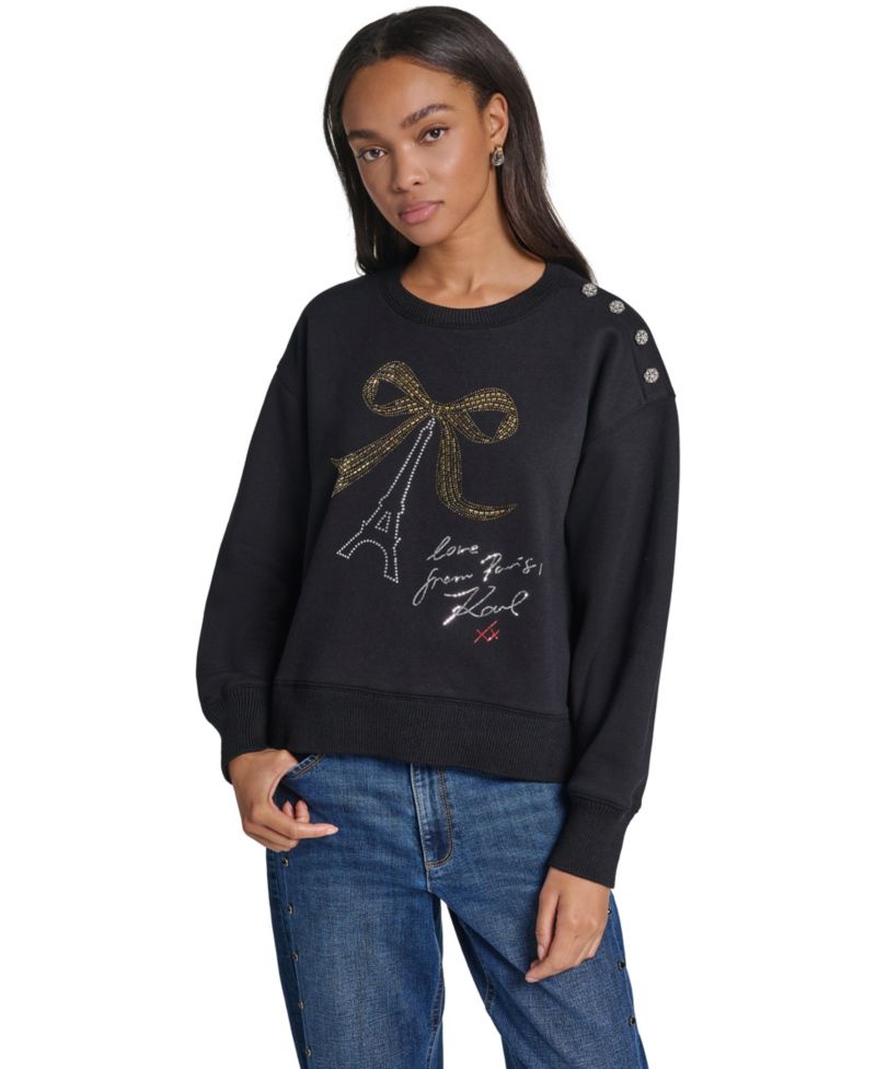 Women's Graphic Crewneck Pullover Sweatshirt