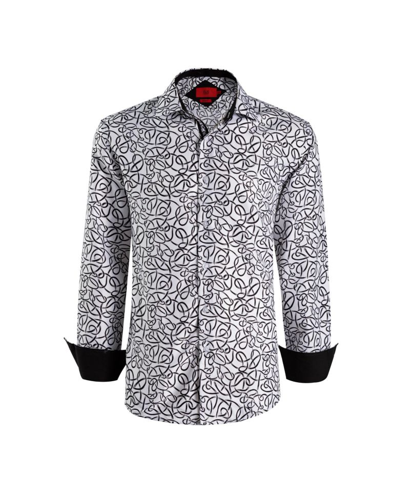 Big Boys Slim Fit Swirl Print Button-Down Shirt